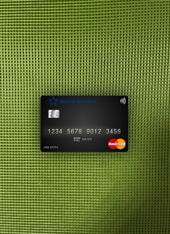 Download Panama Banco General mastercard photolook front Photoshop template